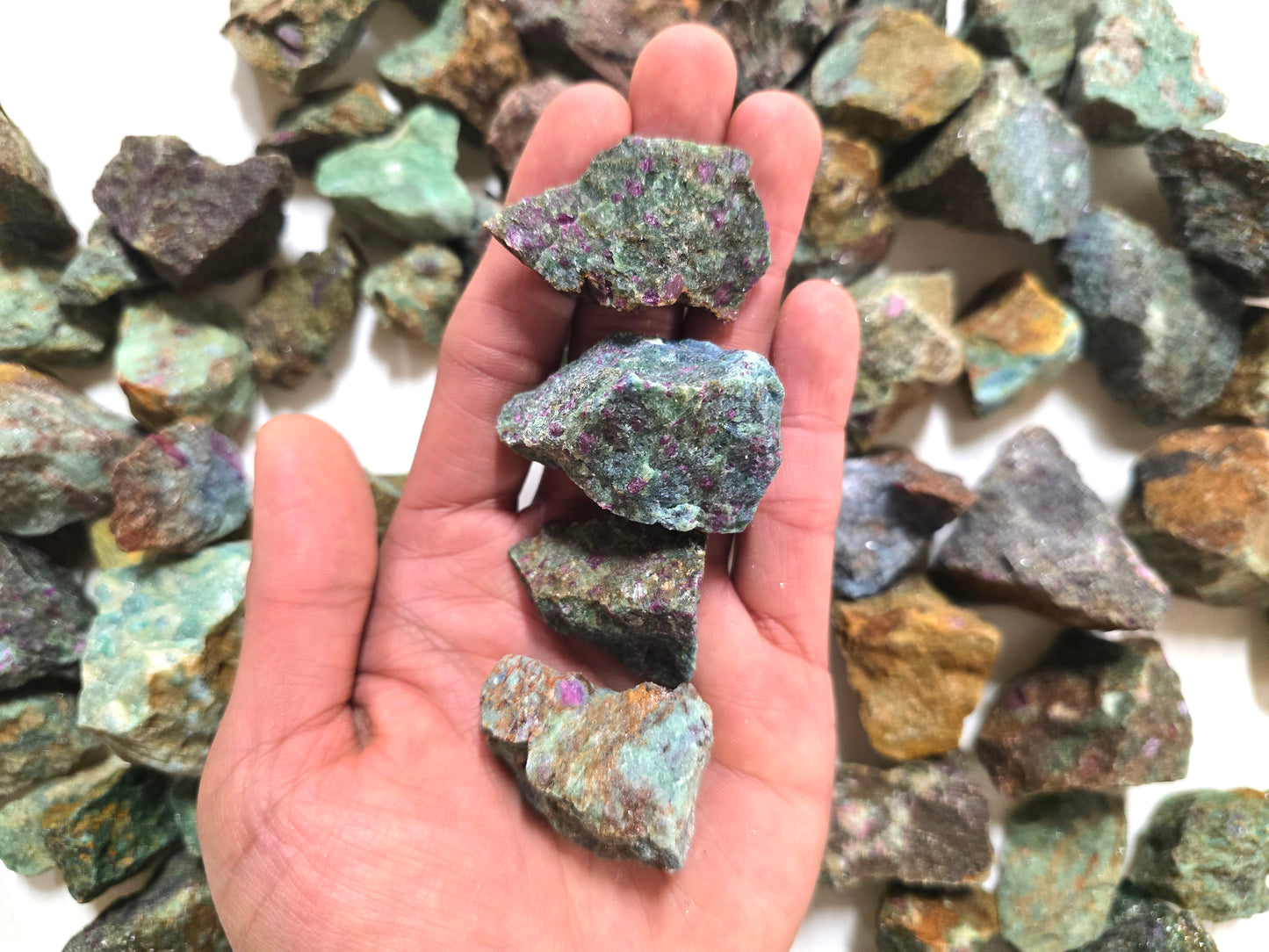 Ruby Zoisite Raw Rough Crystal Stones Bulk from Tanzania