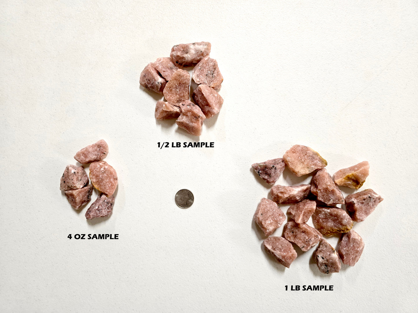 Strawberry Calcite Crystals Raw Rough Stones from Madagascar