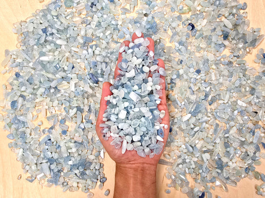 Tumbled Aquamarine Crystal Chips