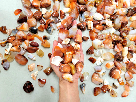 Tumbled Carnelian Crystal Stones from Madagascar