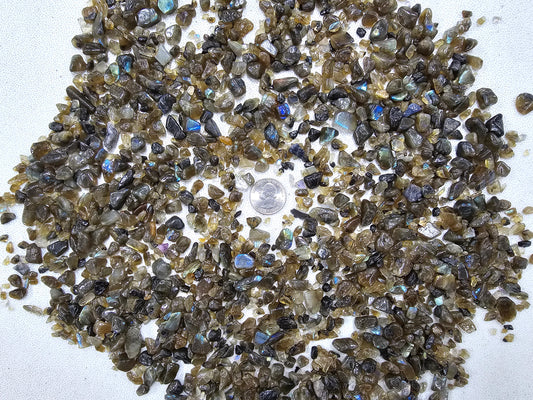 Tumbled Labradorite Crystal Chips from Madagascar