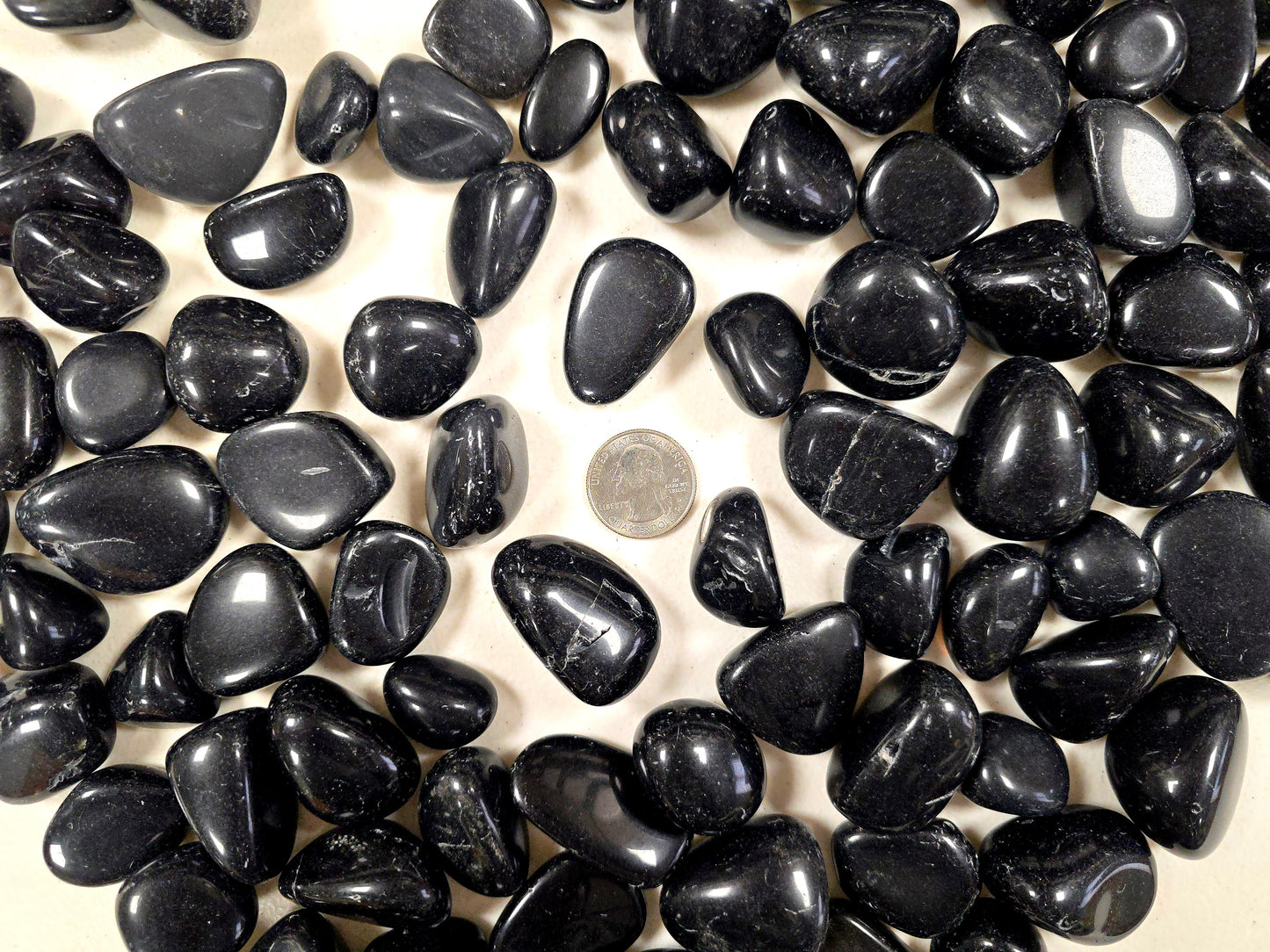 Tumbled Black Obsidian Stones 0.5" to 1.5"