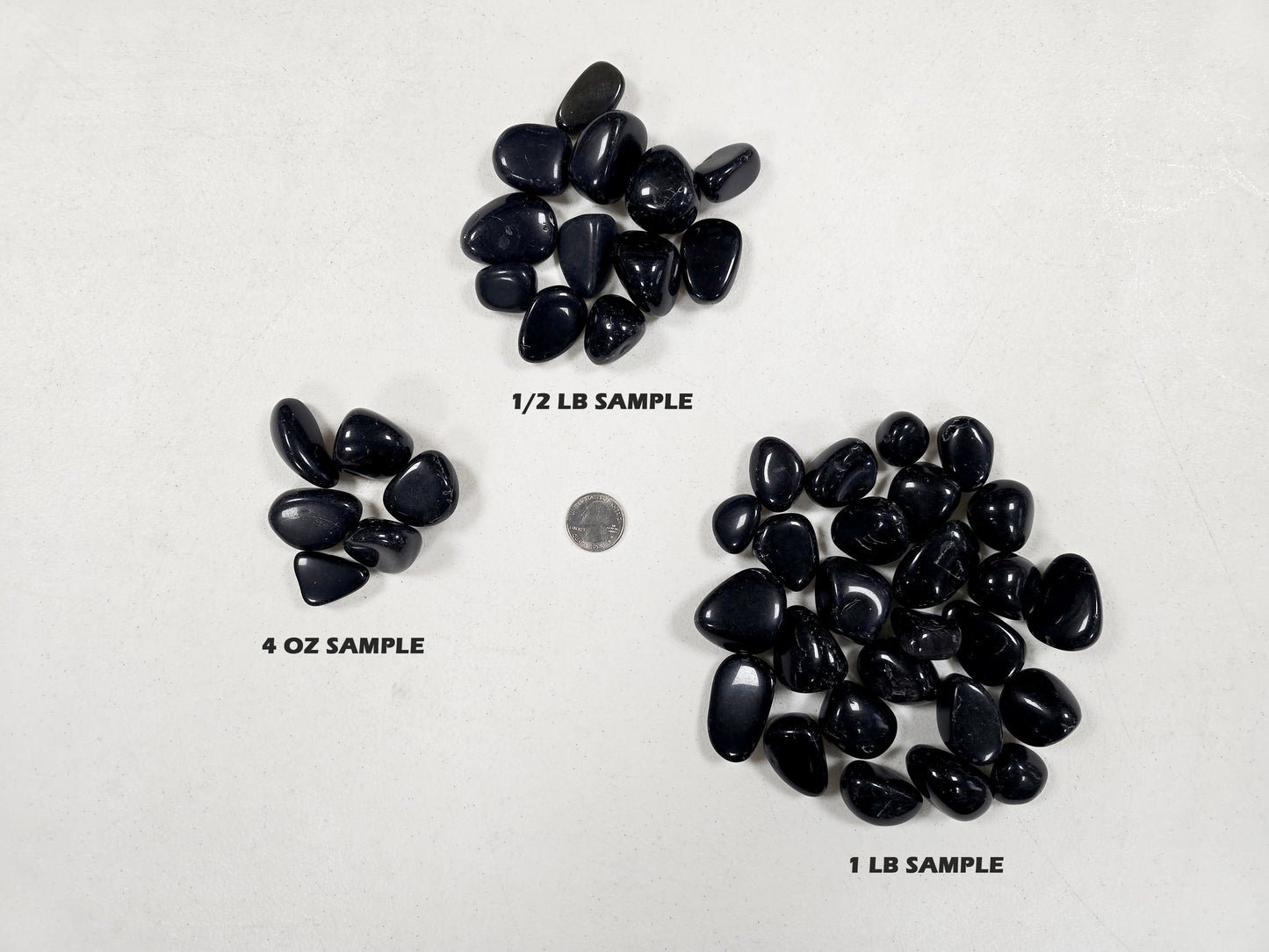 Tumbled Black Obsidian Stones 0.5" to 1.5"