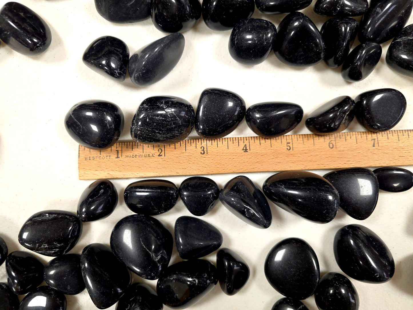 Tumbled Black Obsidian Stones 0.5" to 1.5"