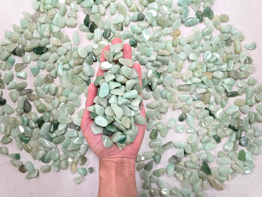 Mini Tumbled Green Quartz Crystals from South Africa
