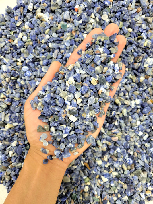 Tumbled Sodalite Crystal Chips Bulk