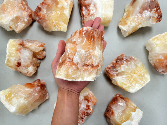 Jumbo Red Calcite Crystal Specimens from Mexico