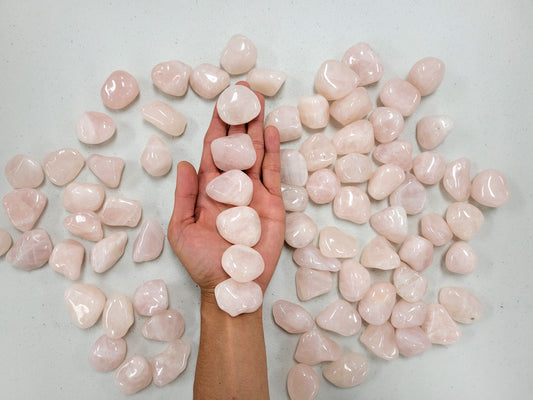 Large Tumbled Rose Quartz Crystals