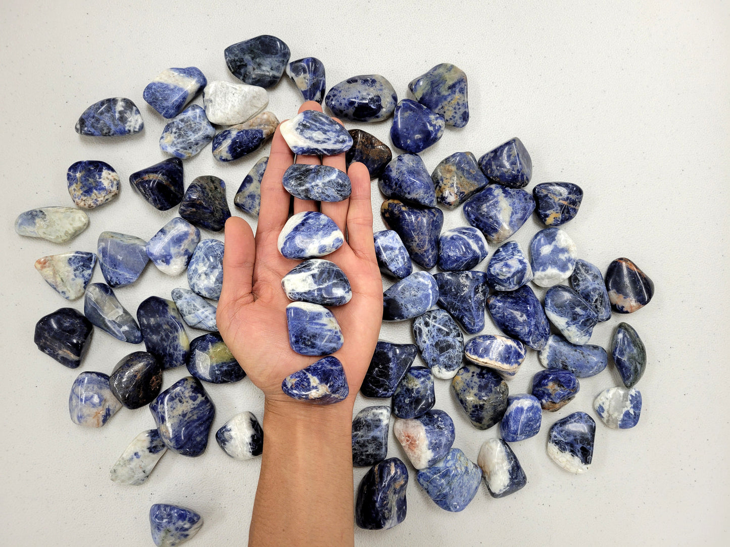 Large Tumbled Sodalite Crystals