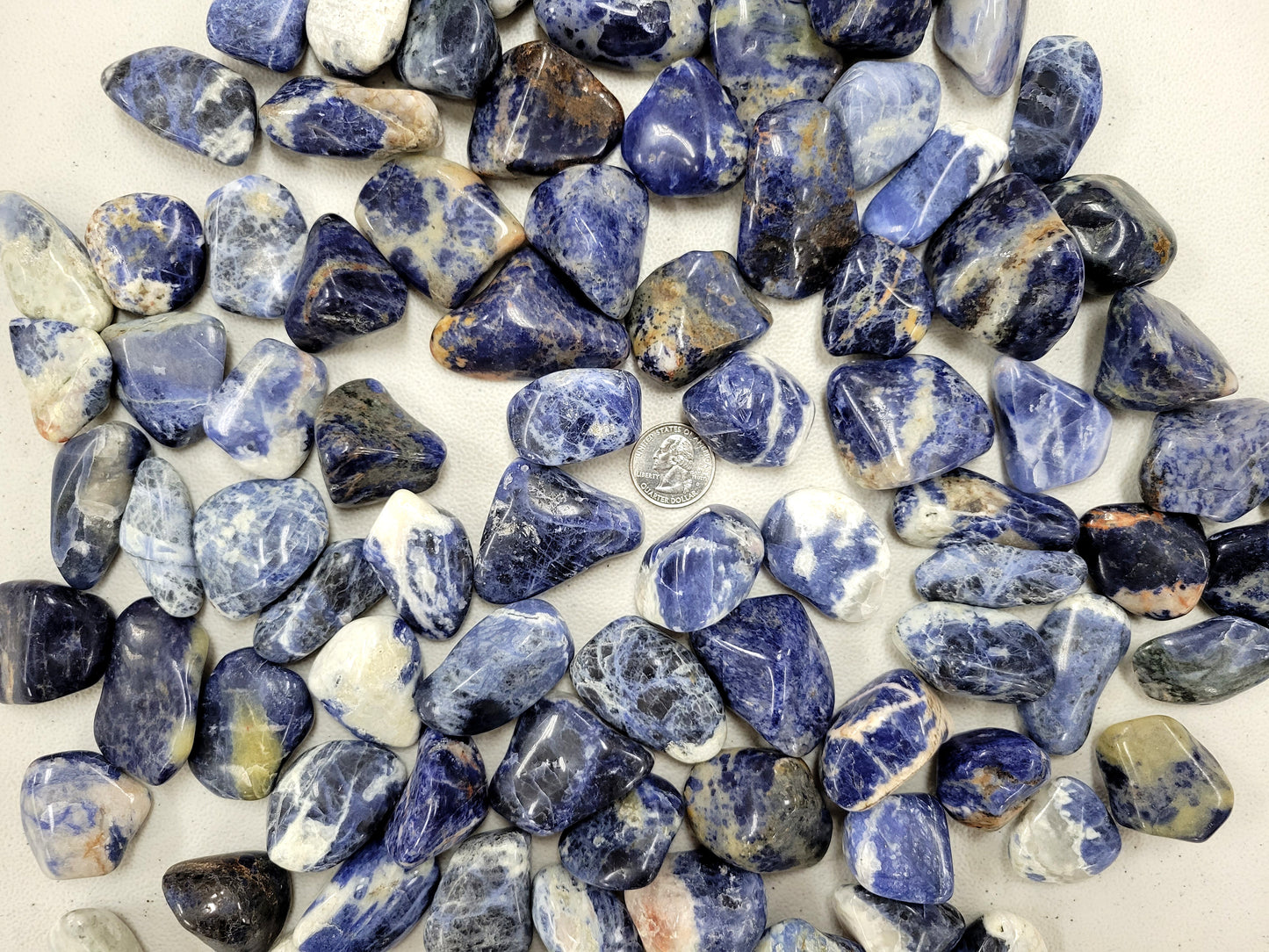 Large Tumbled Sodalite Crystals