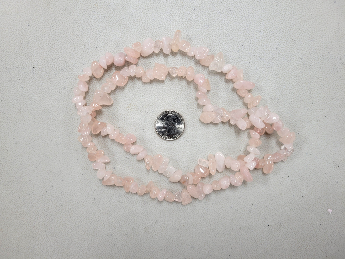 Rose Quartz Crystal Beads Drilled Gemstone Chips