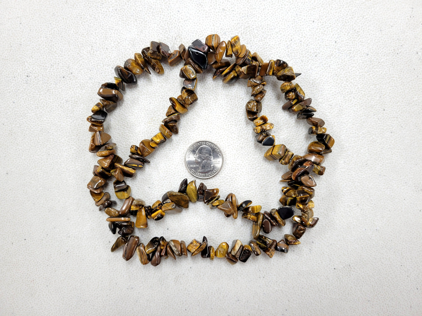 Tiger's Eye Crystal Beads Drilled Gemstone Chips