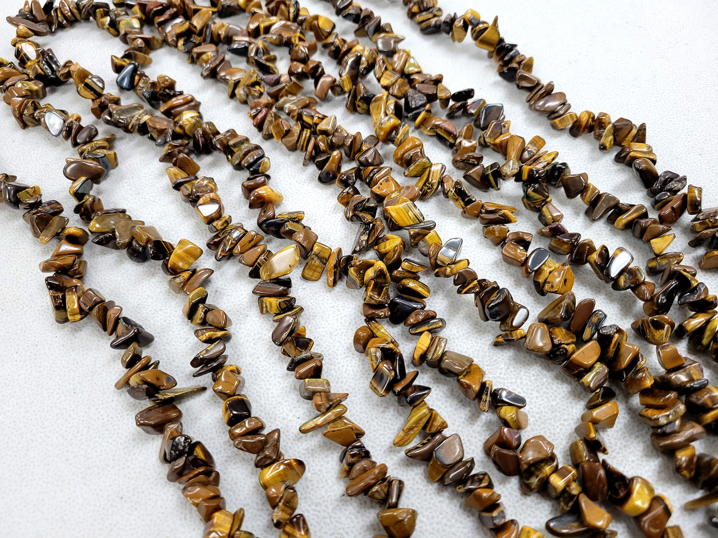 Tiger's Eye Crystal Beads Drilled Gemstone Chips