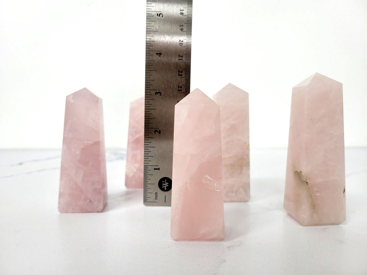 Hand Polished Crystal Tower Point Obelisk - 4 Sided