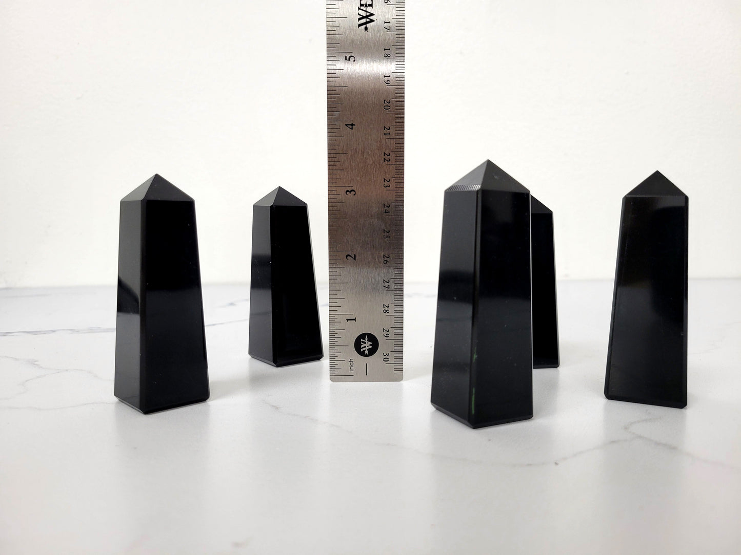 Hand Polished Crystal Tower Point Obelisk - 4 Sided