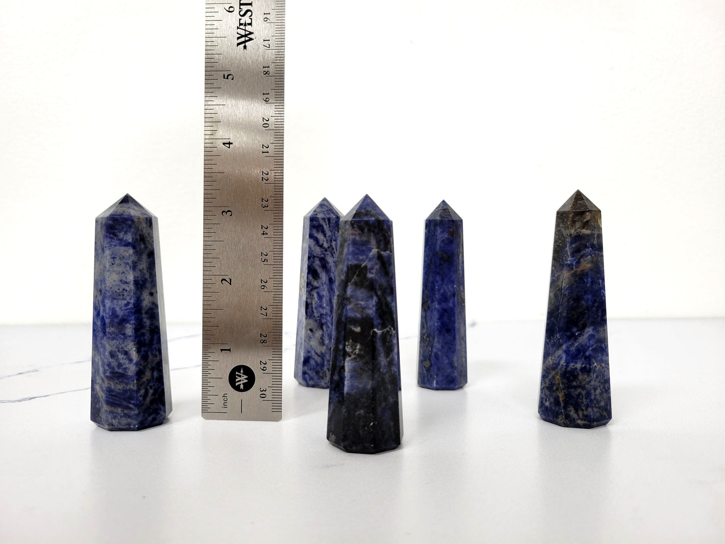 Hand-Polished Crystal Tower Point Obelisk - 8 sided