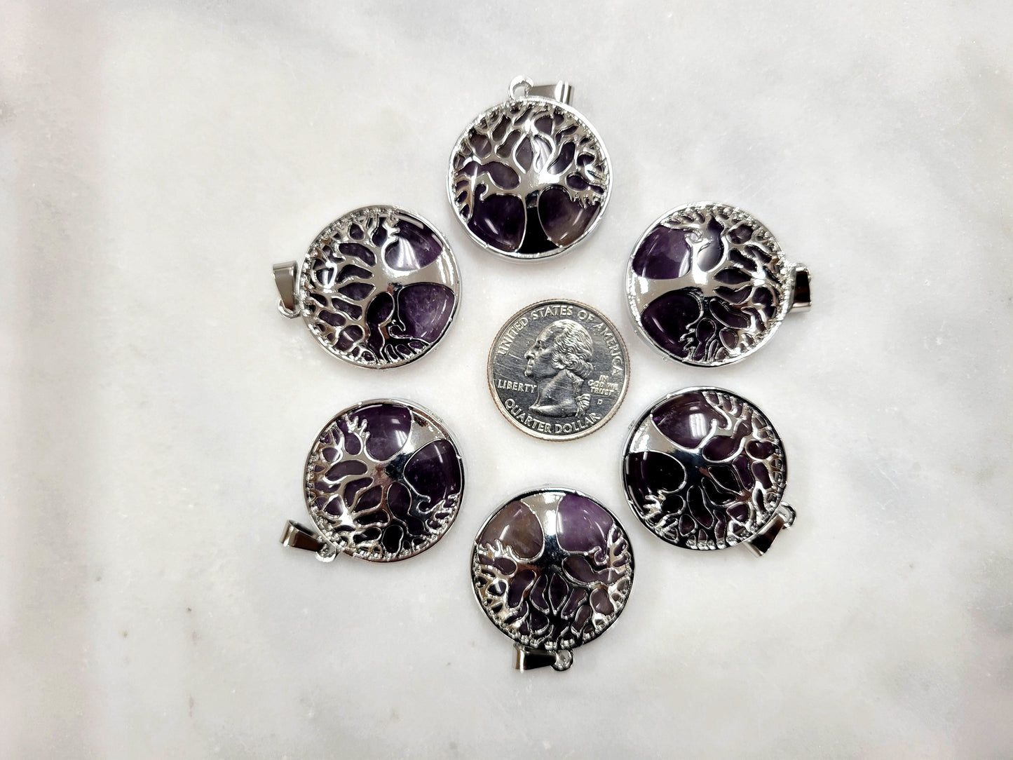 Amethyst Tree of Life Pendant