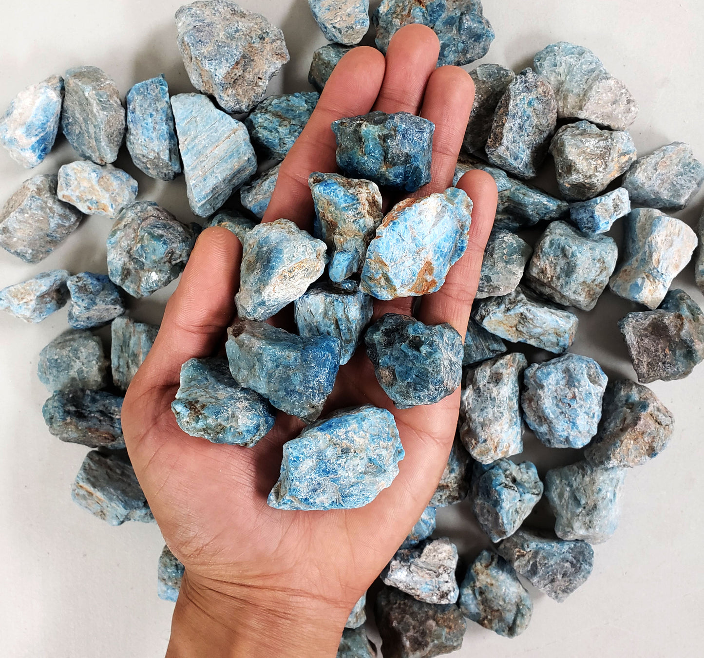 Blue Apatite - Rough Stones Bulk