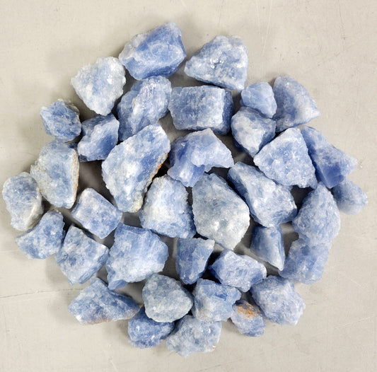 Blue Calcite Rough Stones Bulk