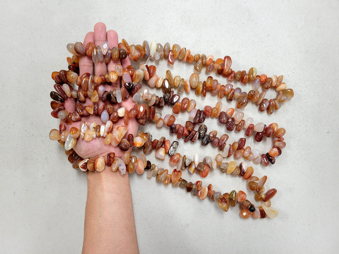 Natural Carnelian Crystal Beads, Smooth Glossy Finish