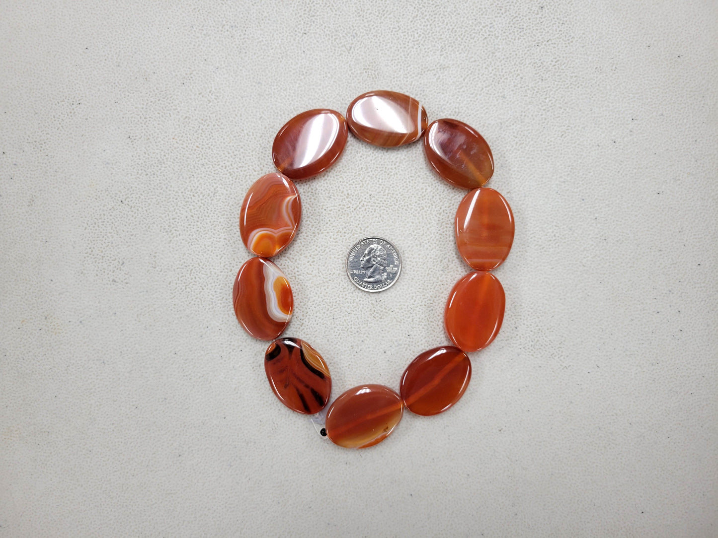 Natural Carnelian Crystal Beads, Smooth Glossy Finish