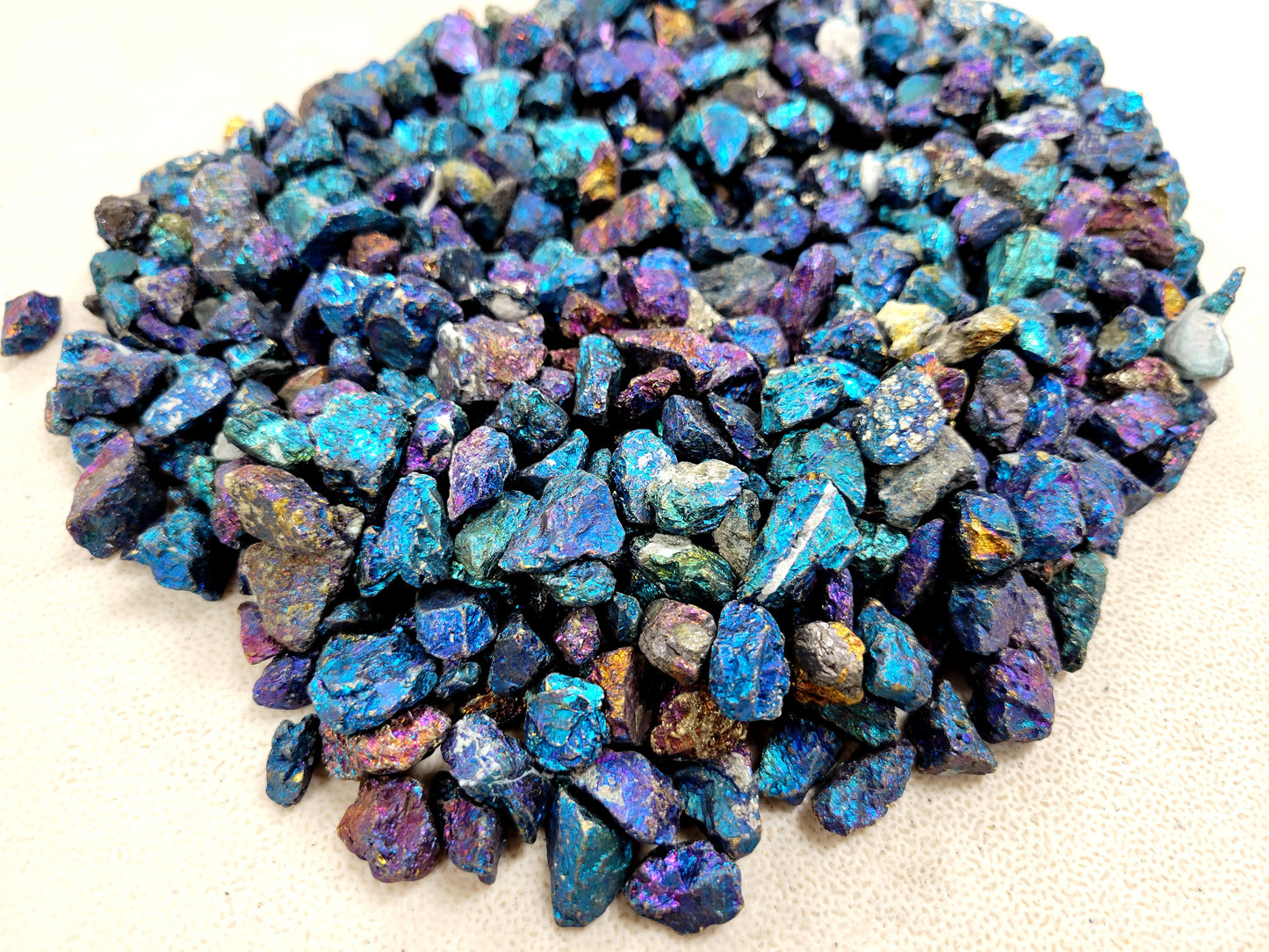 Raw Chalcopyrite Crystal Chips - AKA Peacock Ore