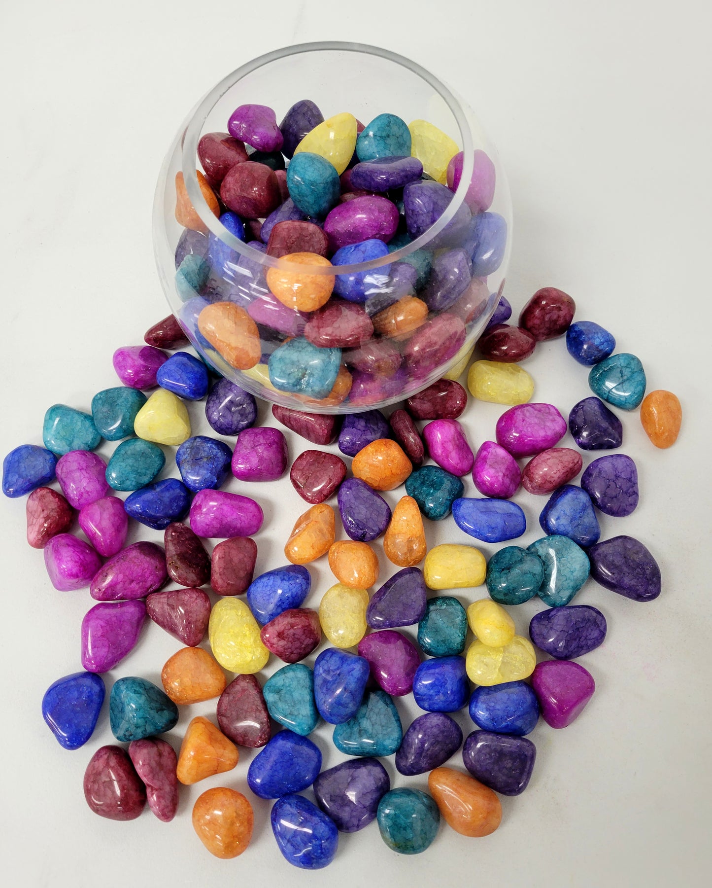 Crackled Quartz Crystals - Mixed Tumbled Stones Bulk
