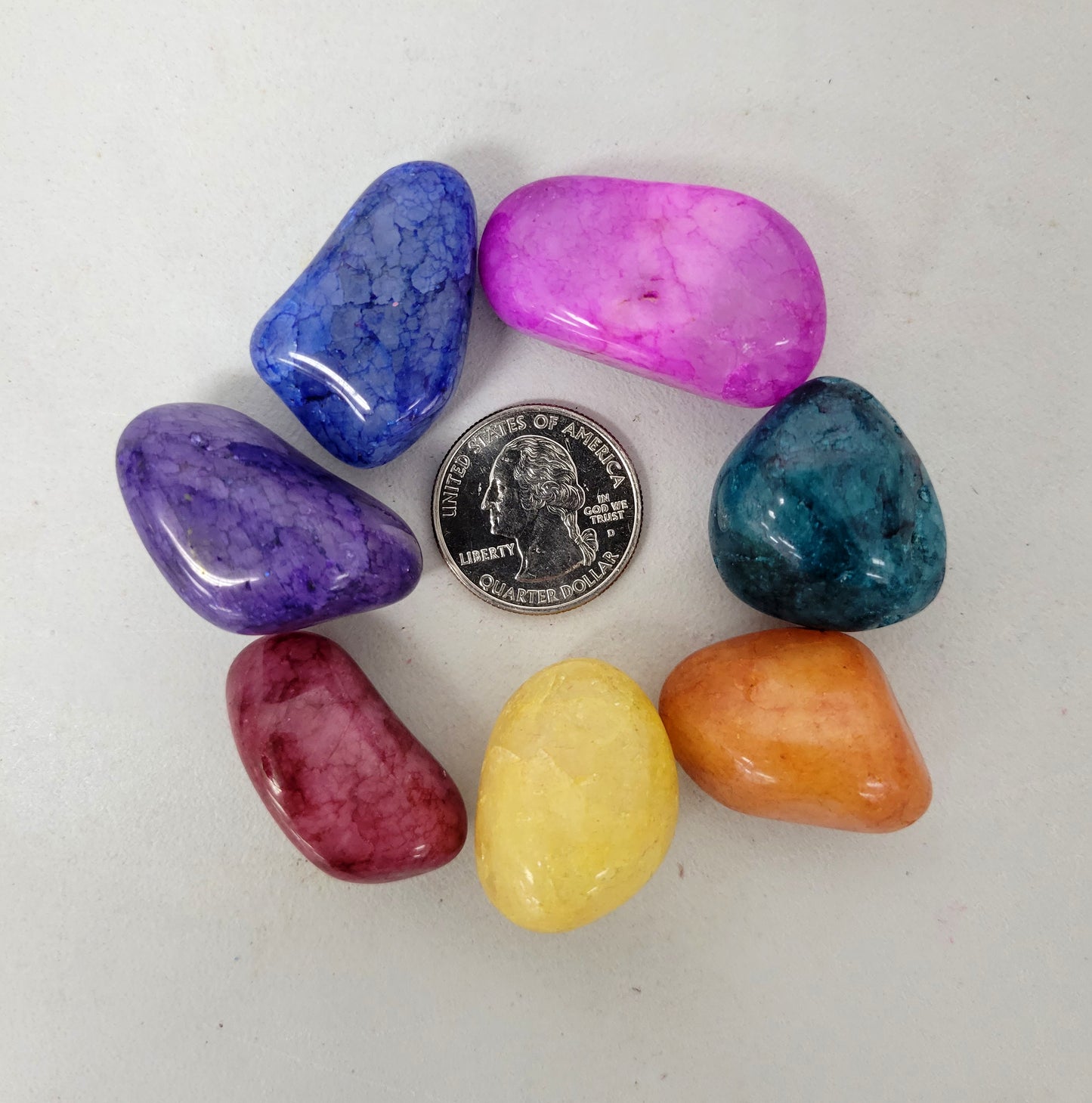 Crackled Quartz Crystals - Mixed Tumbled Stones Bulk