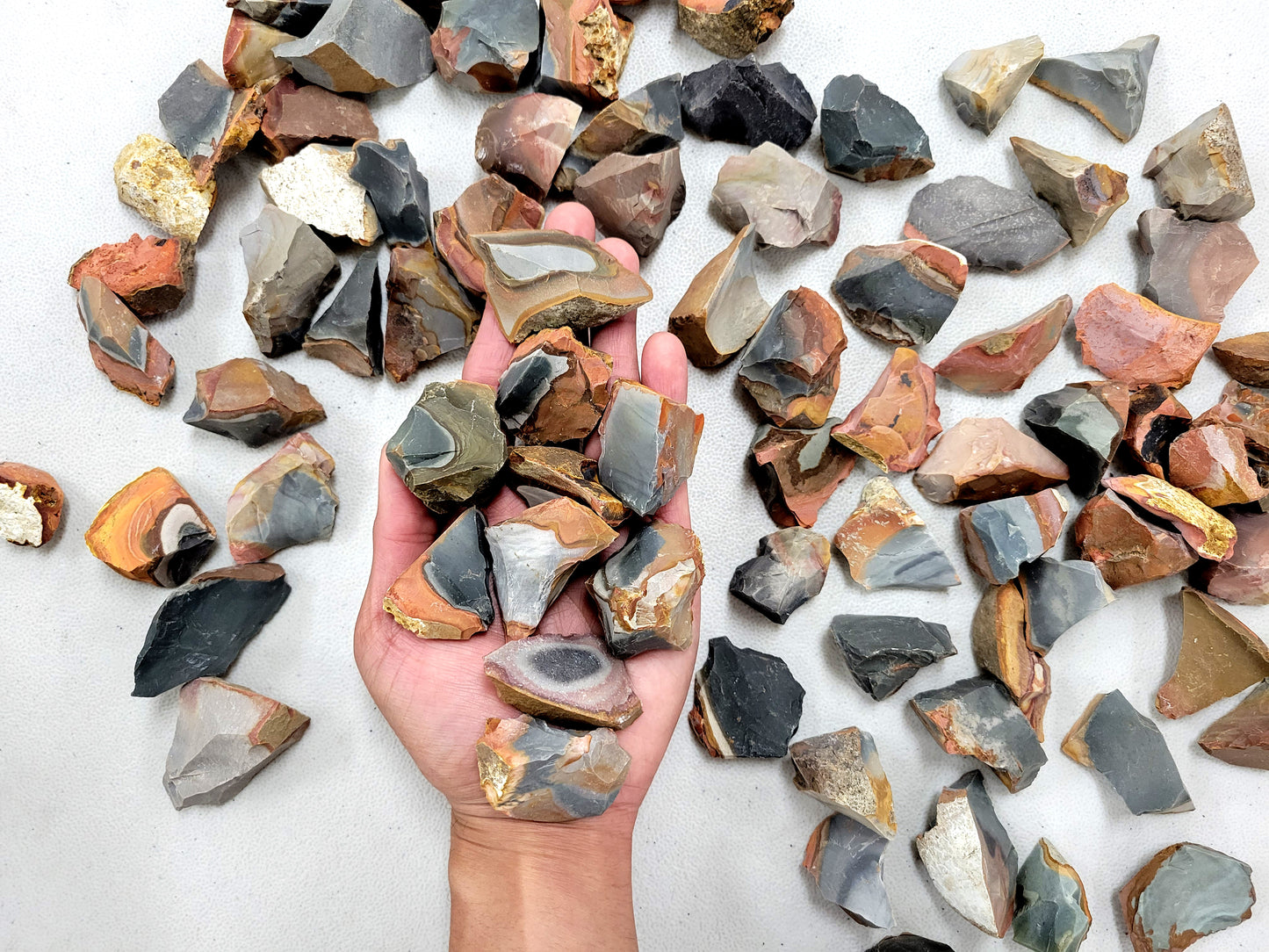 Rough Desert Polychrome Jasper Stones - Bulk Raw Crystals