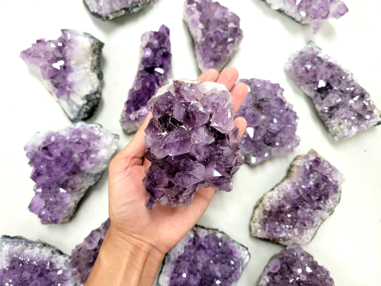 Large Amethyst Crystal Cluster - Amethyst Druzy Geode