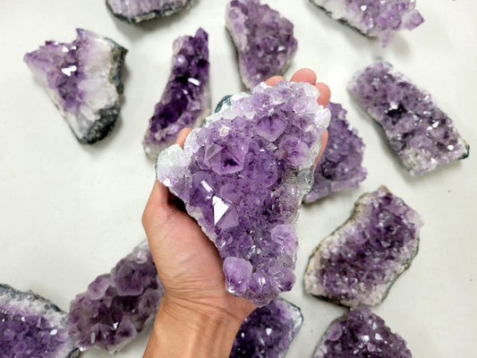 Large Amethyst Crystal Cluster - Amethyst Druzy Geode
