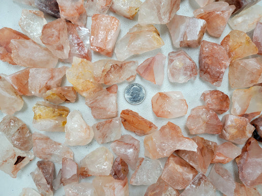 Fire Quartz Crystals - Raw Rough Stones Bulk