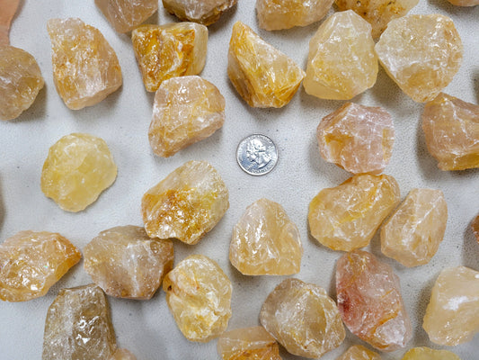 Raw Golden Healer Quartz Crystal Stones