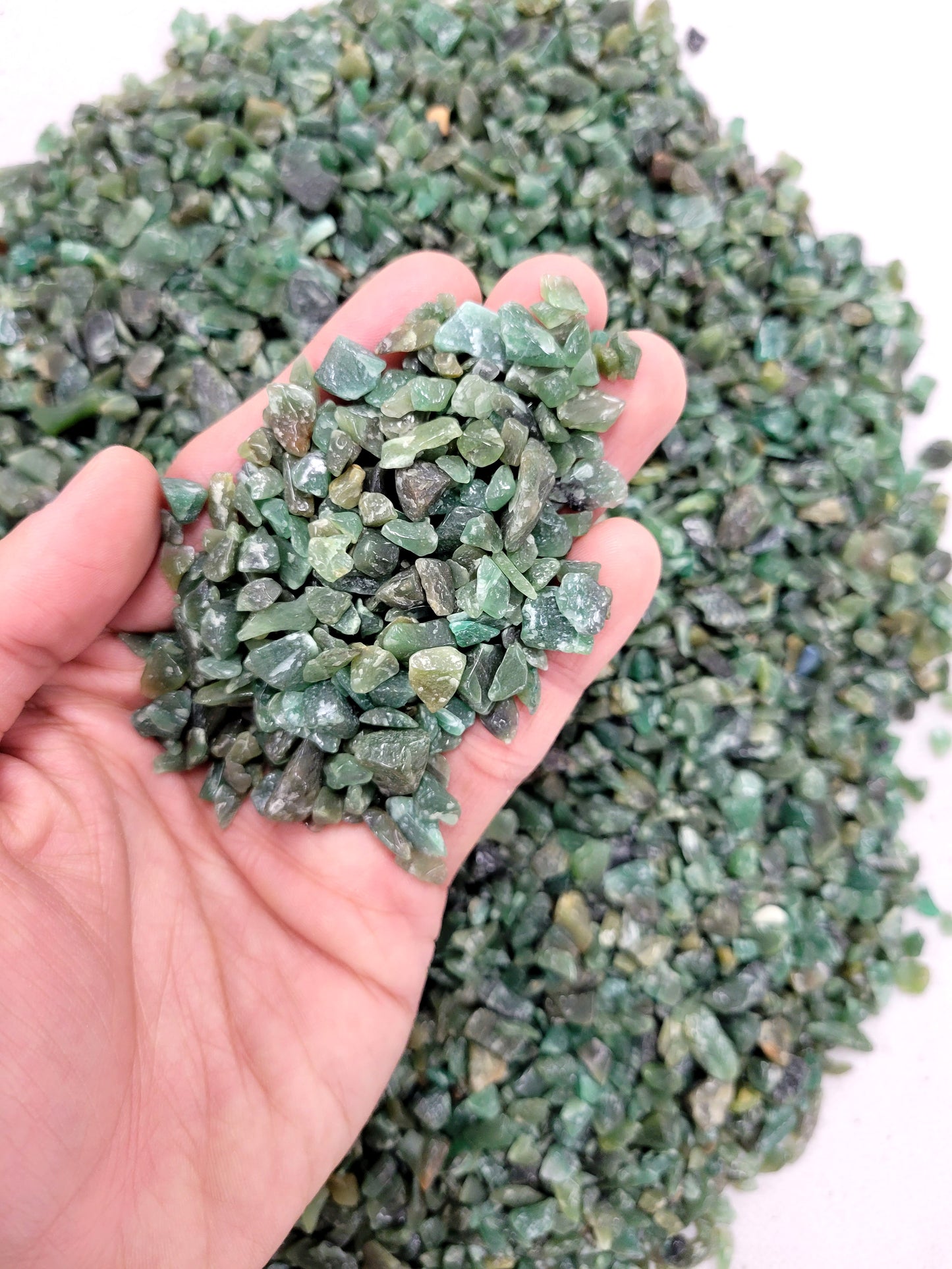 Tumbled Green Aventurine Crystal Chips Bulk