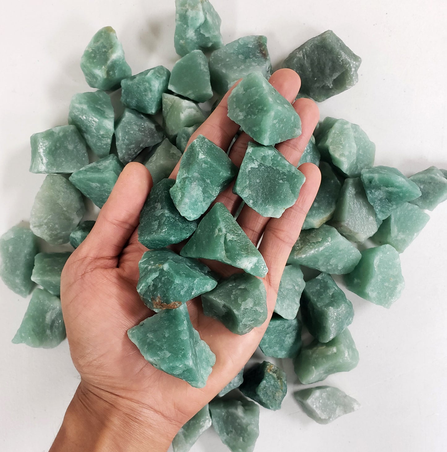 Green Aventurine AKA Green Quartz - Rough Stones Bulk