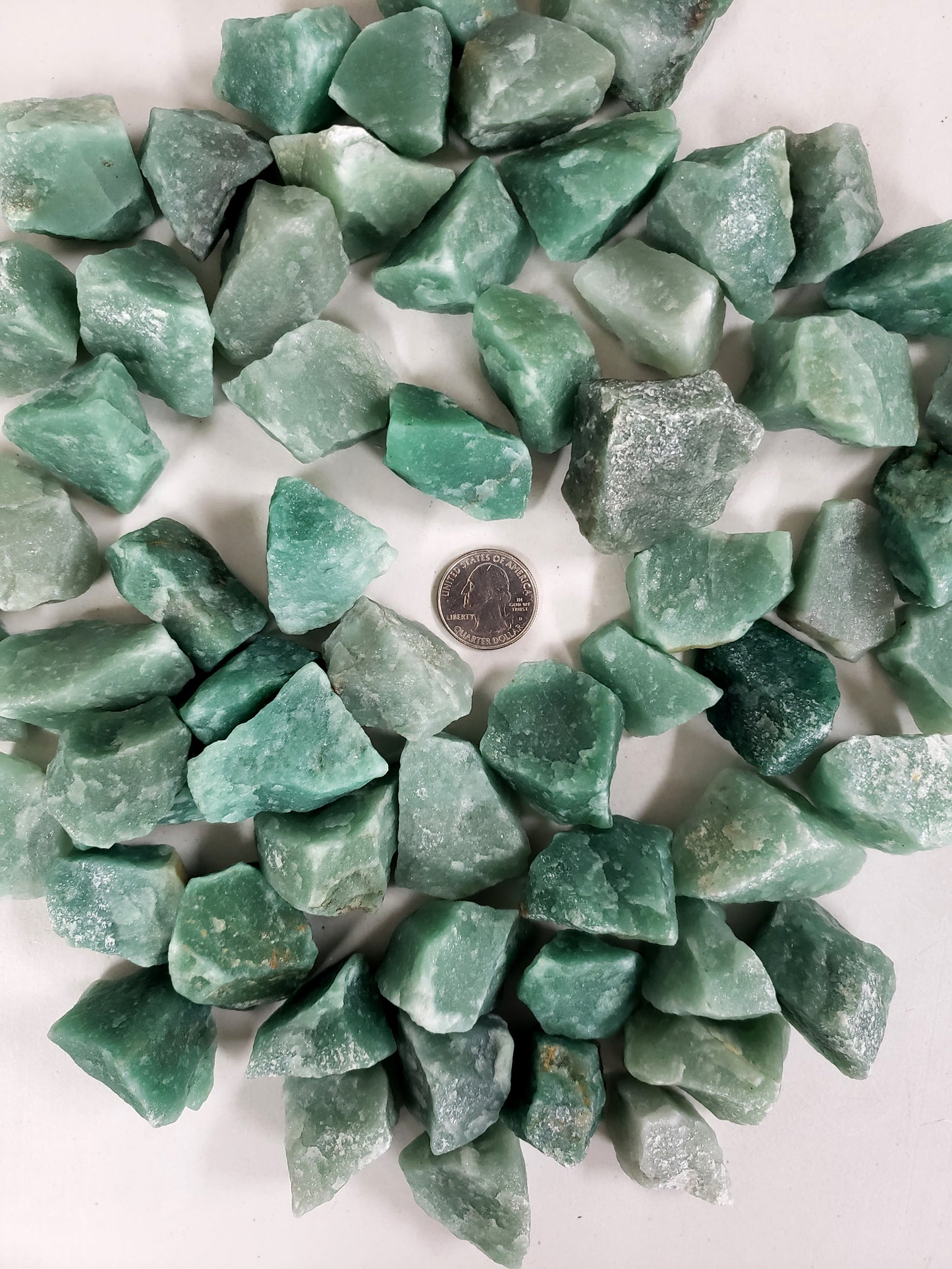 Green Aventurine AKA Green Quartz - Rough Stones Bulk