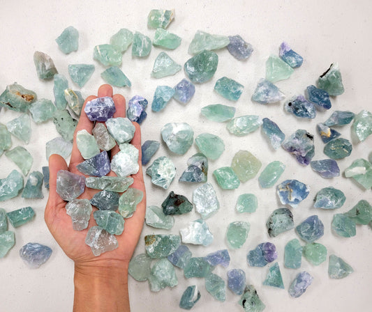 Green Fluorite Crystals - Rough Stones Bulk