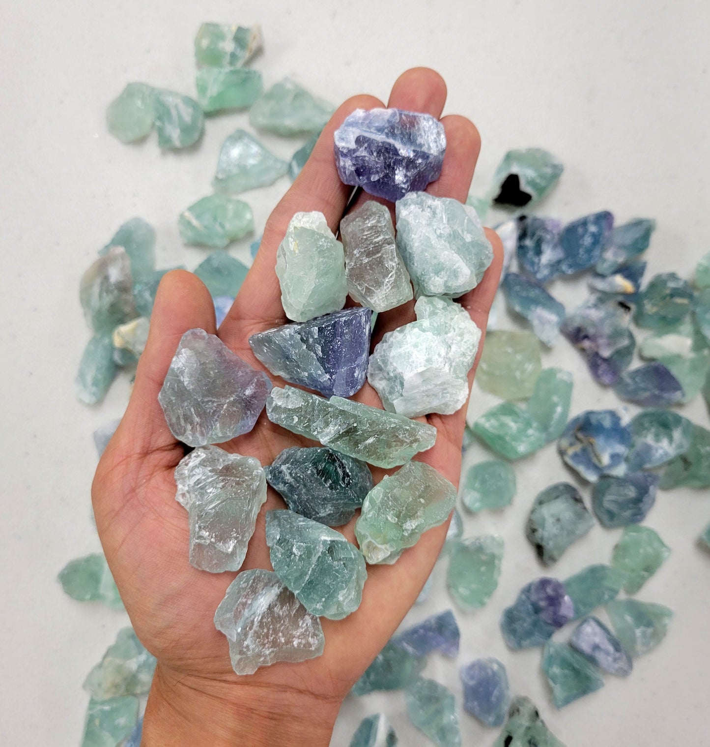 Green Fluorite Crystals - Rough Stones Bulk
