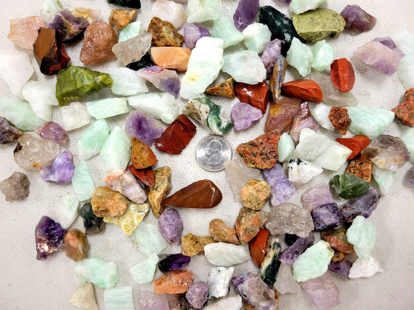 Tiny India Crystals Mix Bulk Small Rough Stones