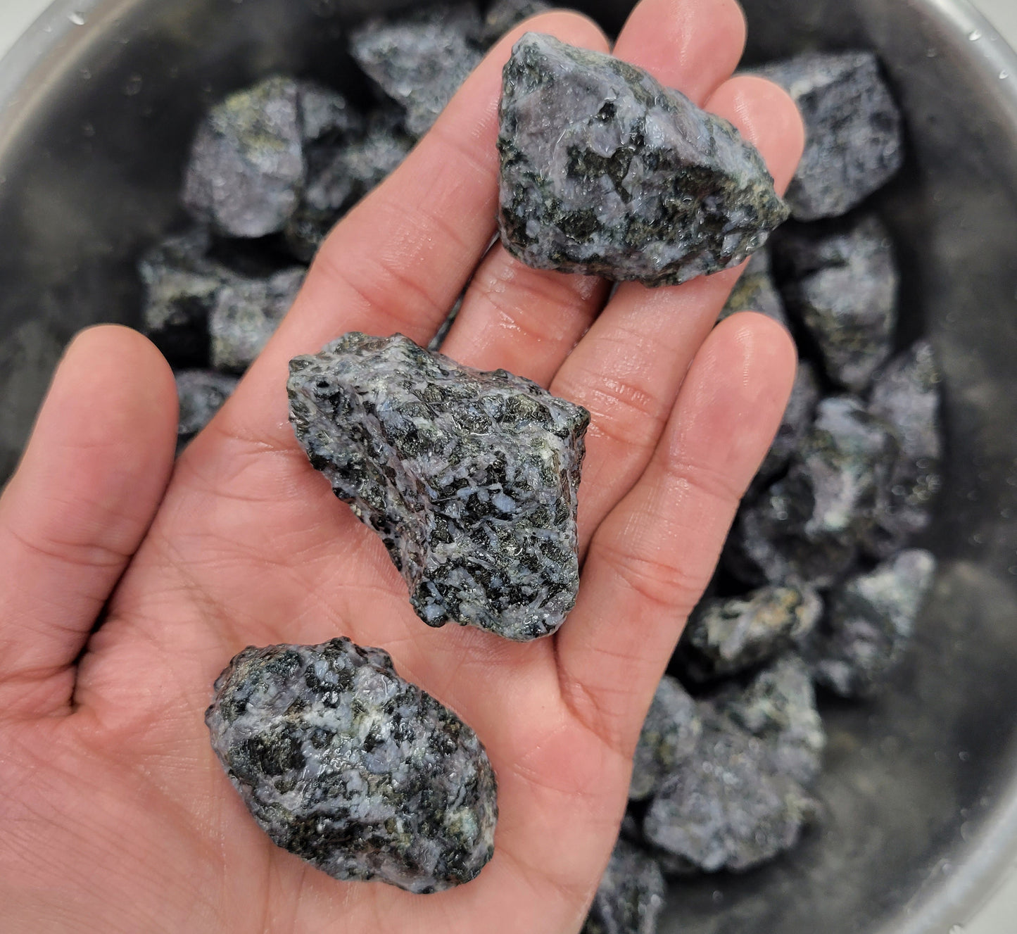 Indigo Gabbro AKA Mystic Merlinite Rough Stones Bulk