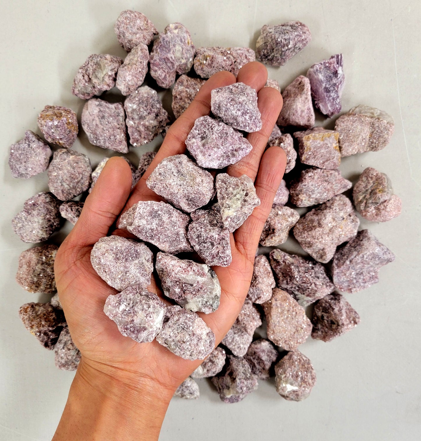 Raw Lepidolite Crystals - Rough Stones Bulk