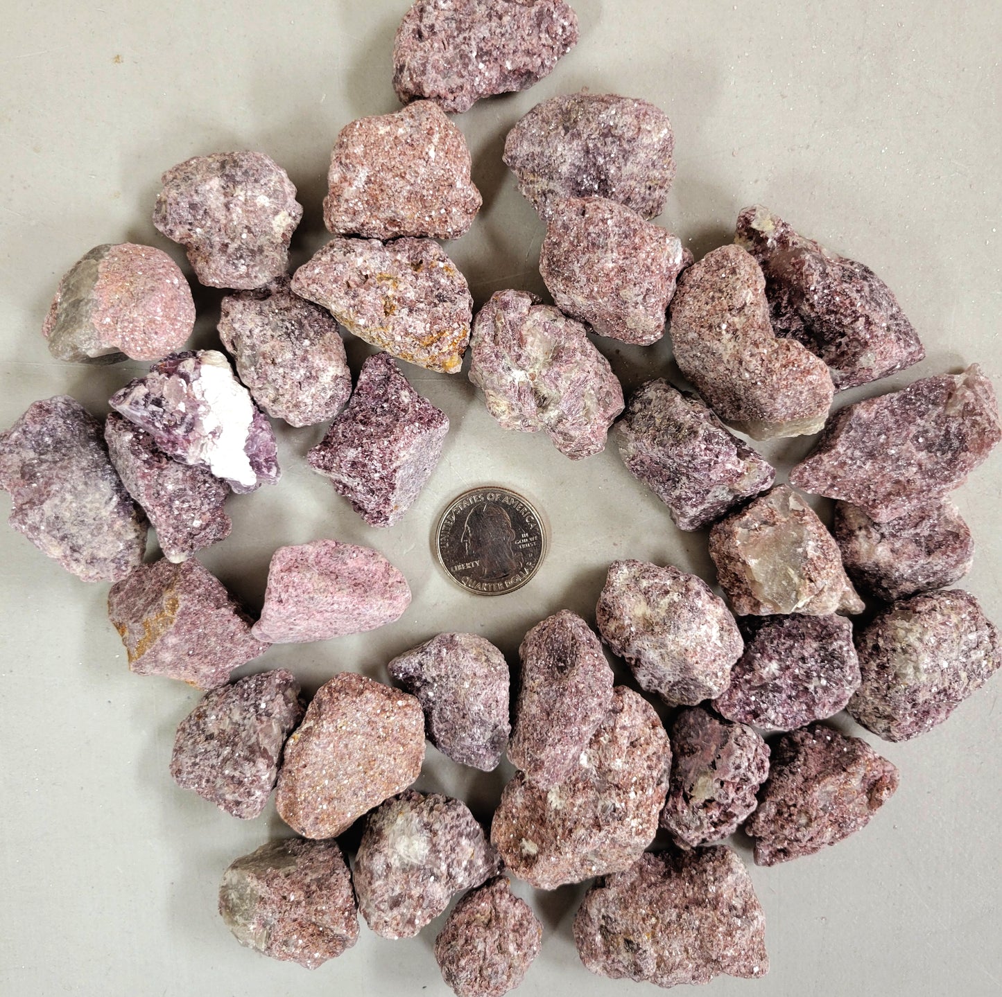 Raw Lepidolite Crystals - Rough Stones Bulk