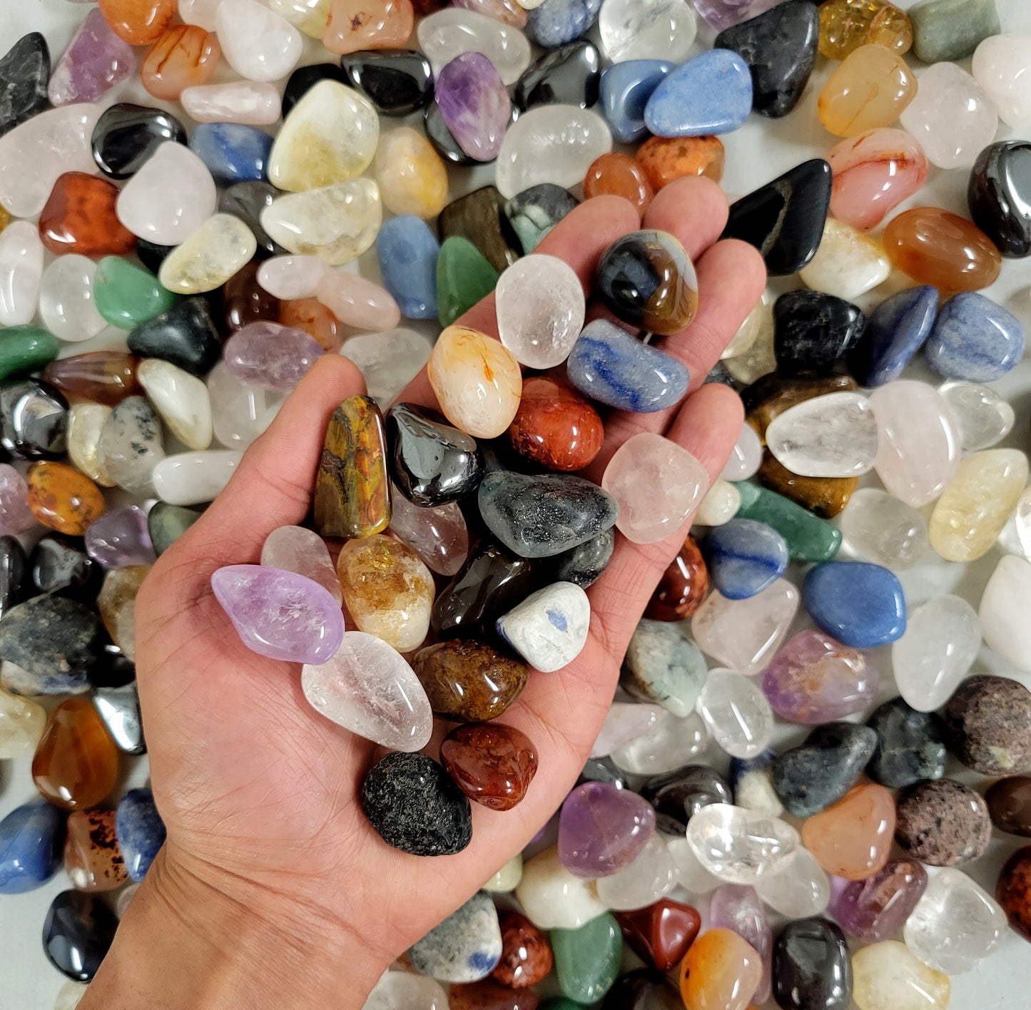 Mixed Tumbled Stones Bulk -Pendant Size 1/2" to 1"