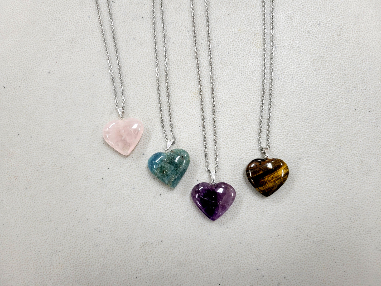 Heart Shaped Crystal Pendant Necklace