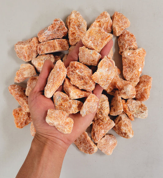 Orange Calcite Crystals - Rough Stones Bulk