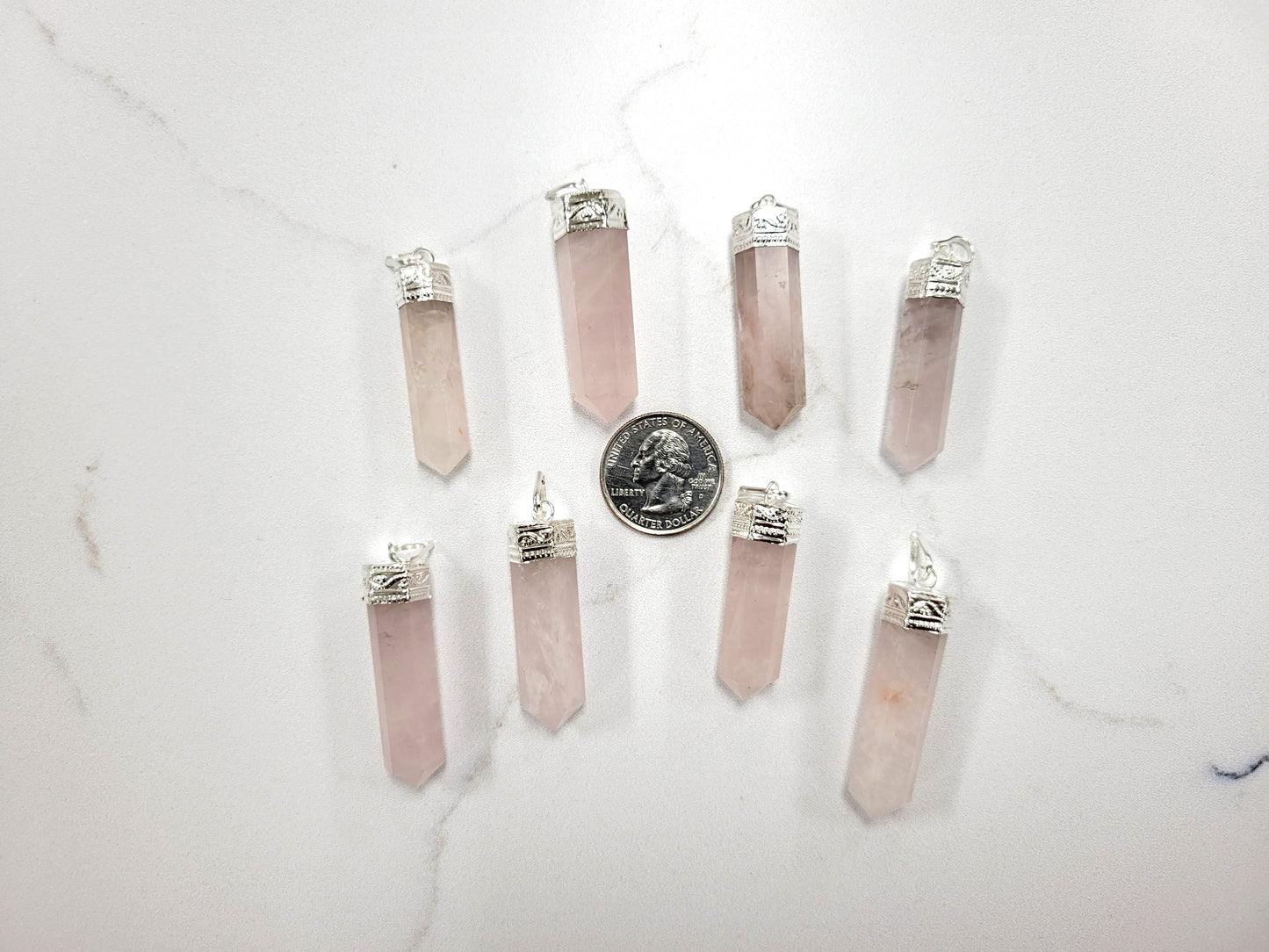 Crystal Pencil Pendants - Natural Gemstone Jewelry