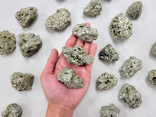 Raw Pyrite Crystal Chunks - 2" to 3"
