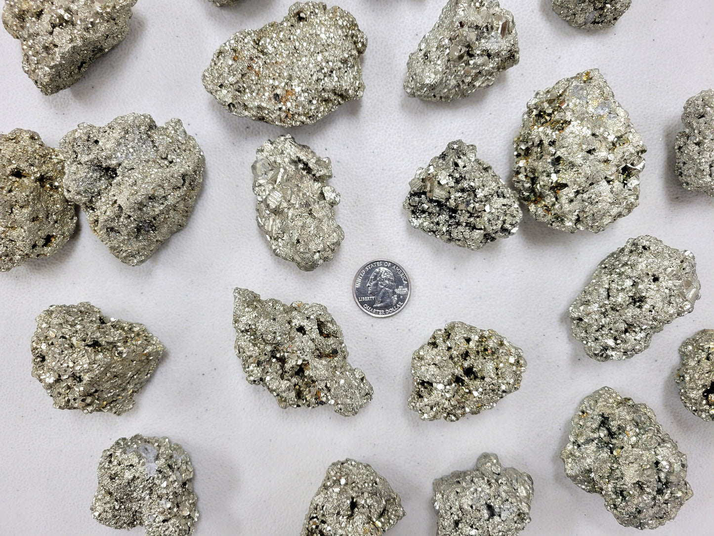 Raw Pyrite Crystal Chunks - 2" to 3"