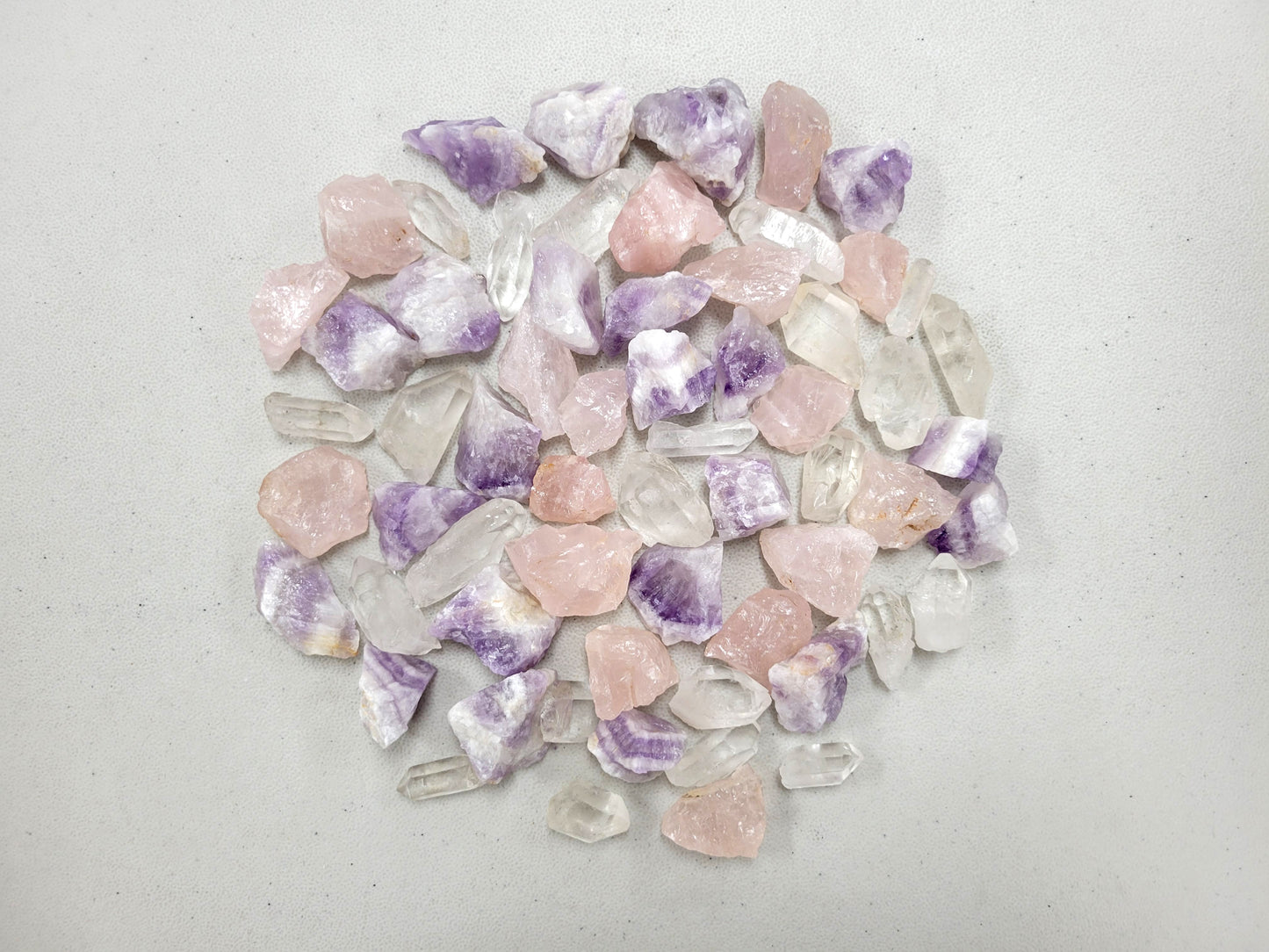 Rough Quartz Crystals Bulk - Amethysts, Rose Quartz, Quartz Points