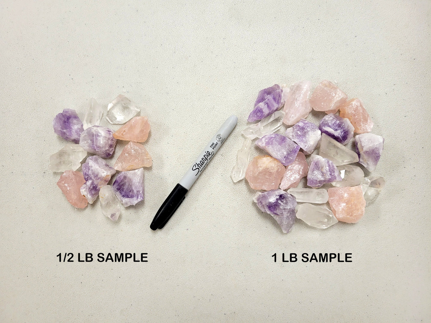 Rough Quartz Crystals Bulk - Amethysts, Rose Quartz, Quartz Points